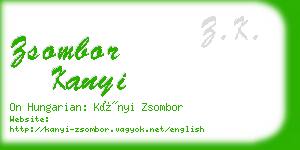 zsombor kanyi business card